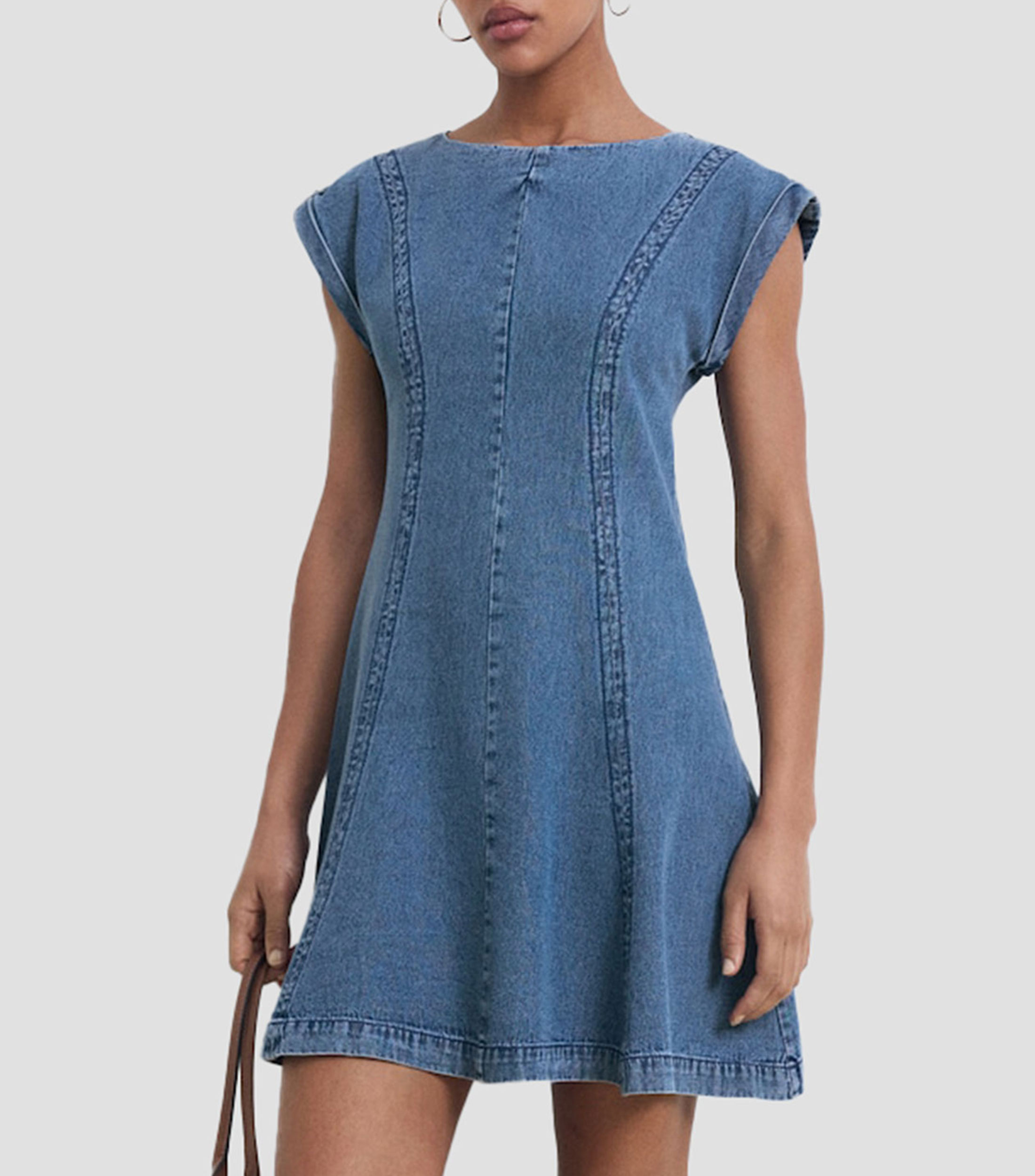 Vestido corto de mezclilla Mujer